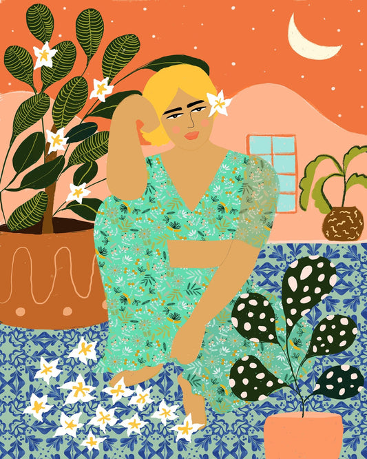 Tropical Patio Woman