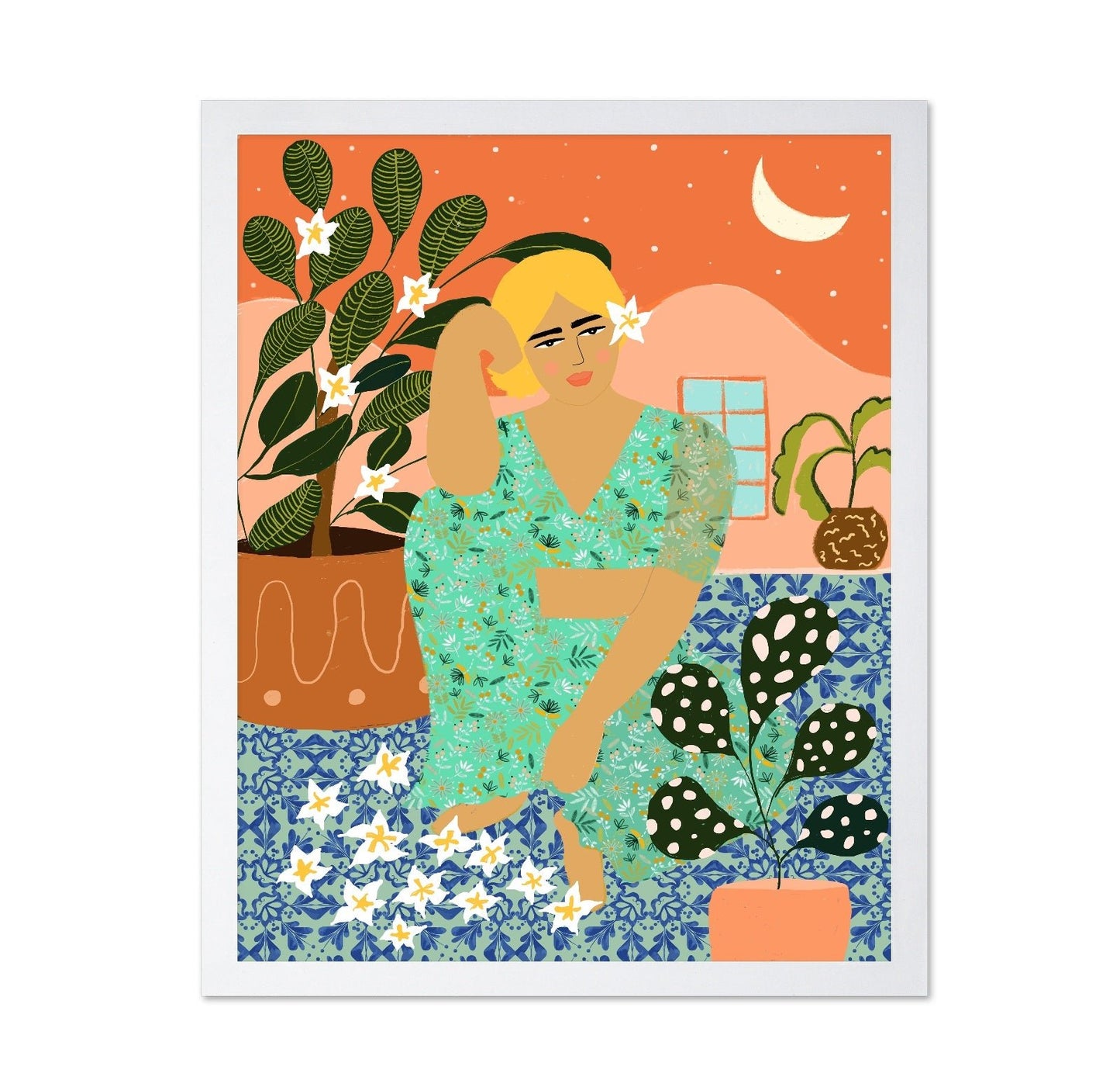 Tropical Patio Woman