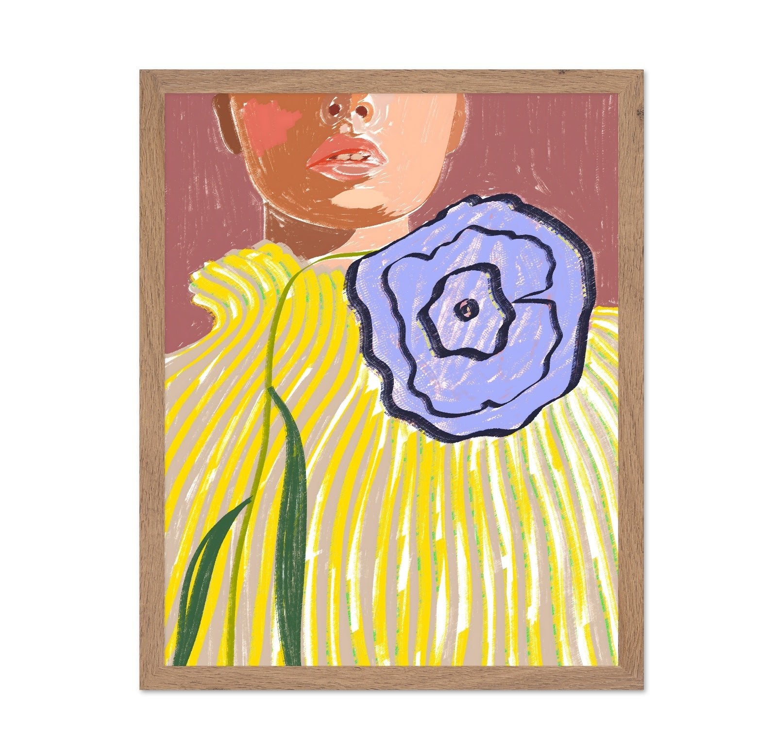 Bold Floral Portrait
