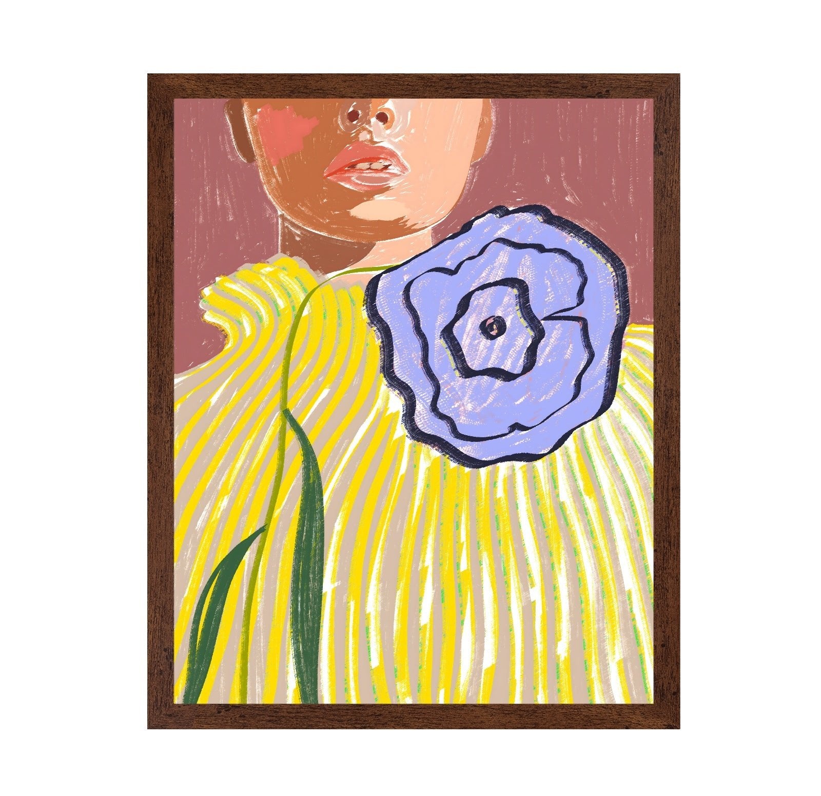 Bold Floral Portrait