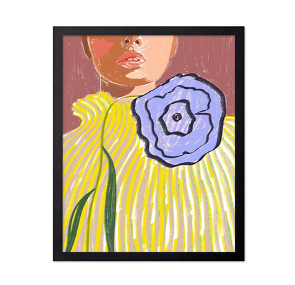 Bold Floral Portrait