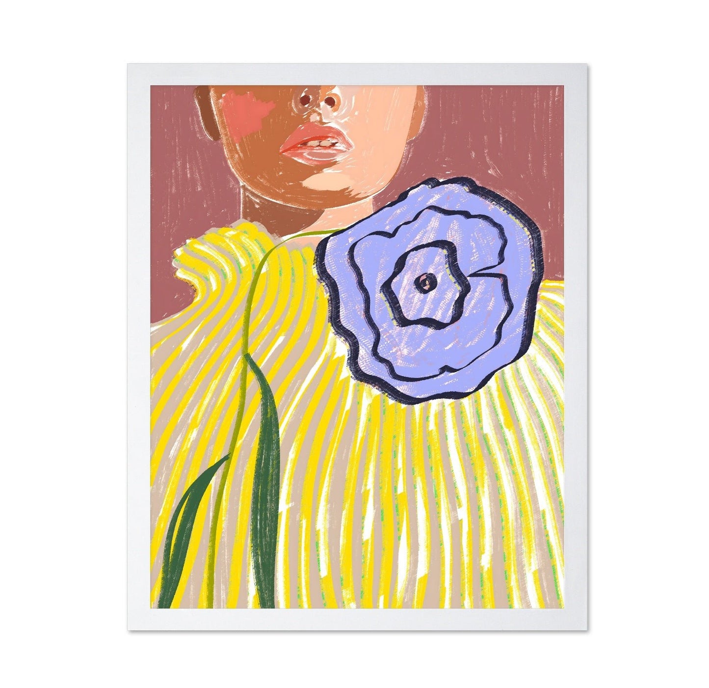 Bold Floral Portrait