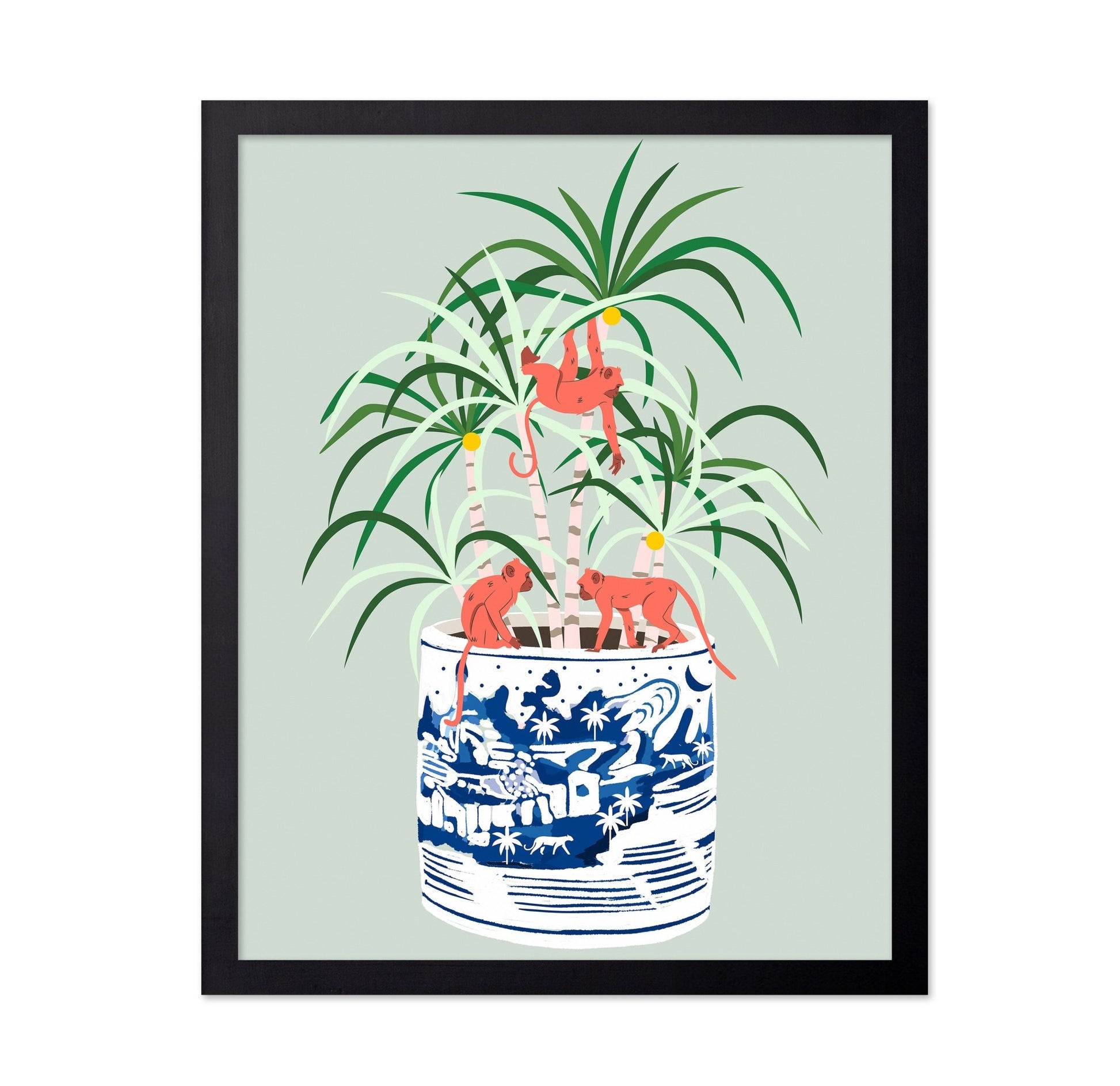 Monkeys In Plant Pot