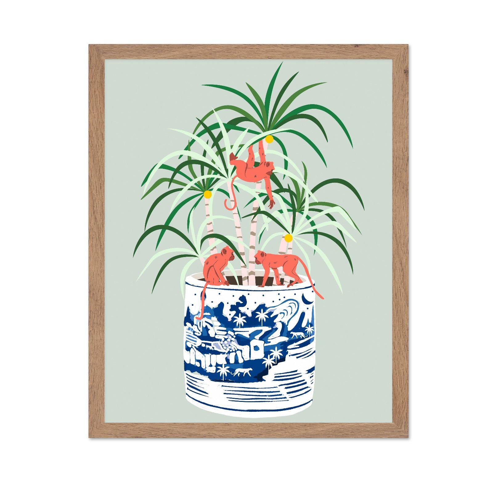 Monkeys In Plant Pot