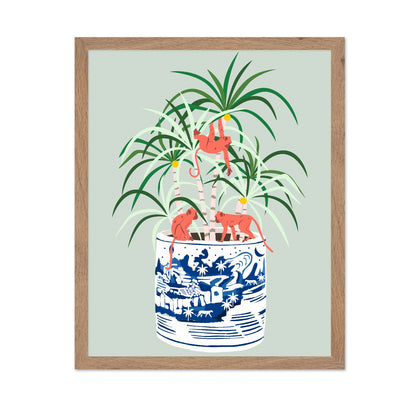 Monkeys In Plant Pot