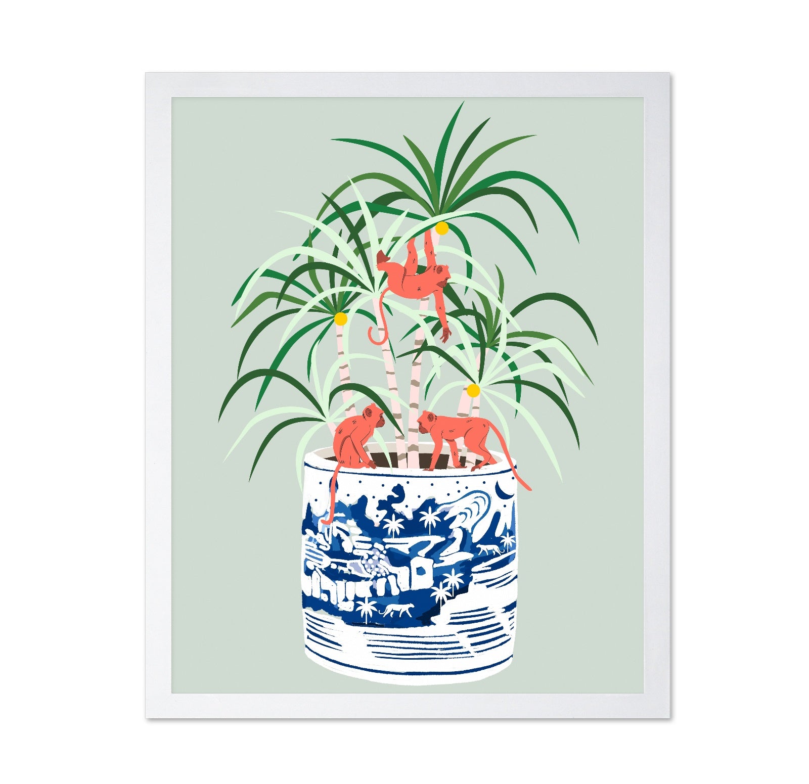 Monkeys In Plant Pot