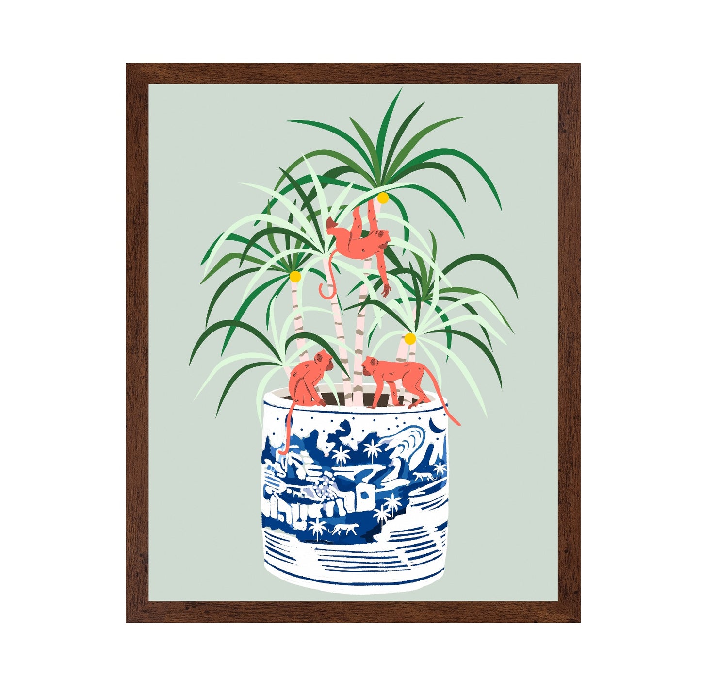 Monkeys In Plant Pot