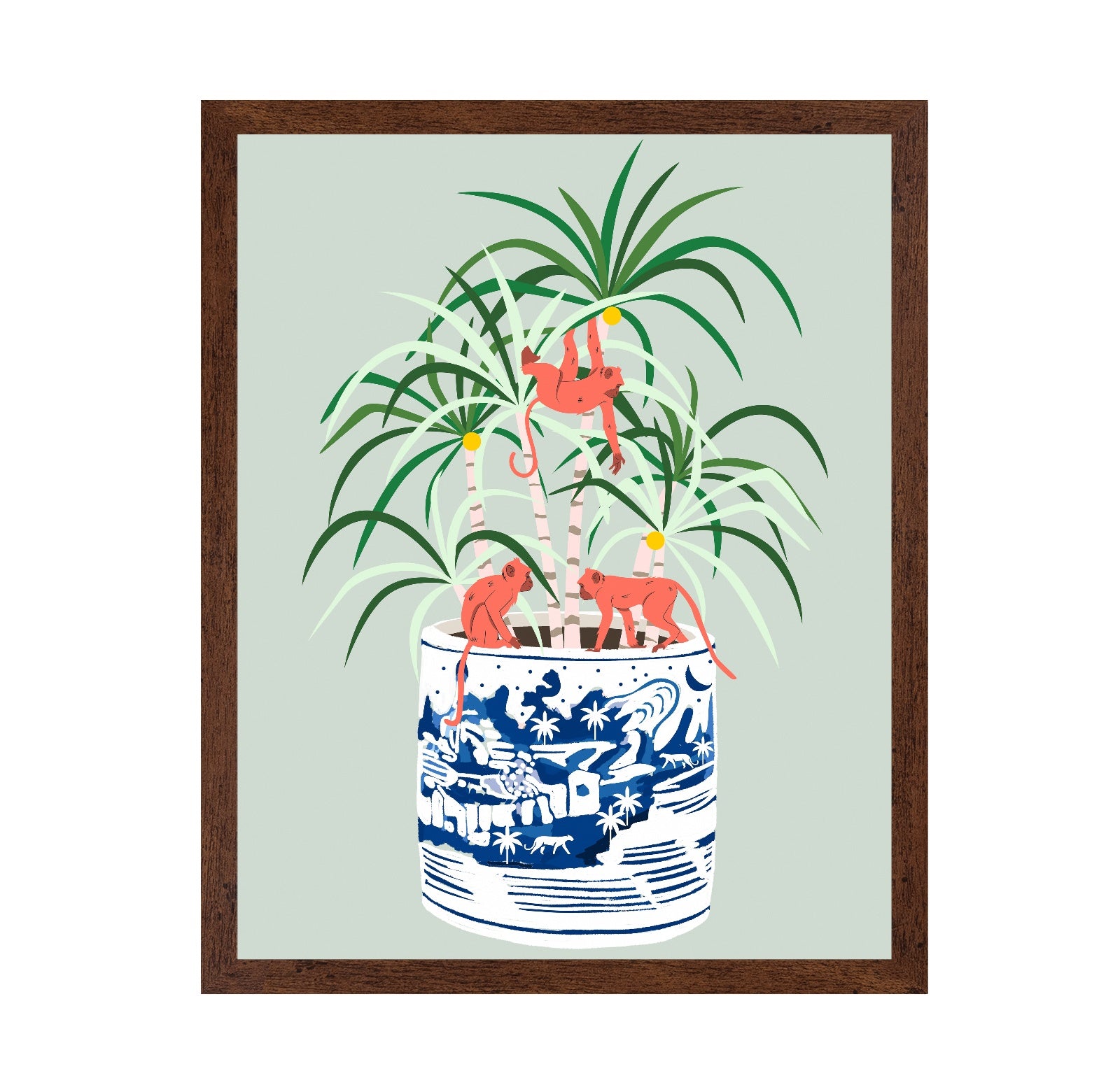 Monkeys In Plant Pot