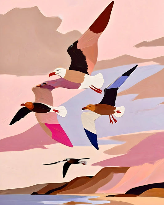 Coastal Birds Flight