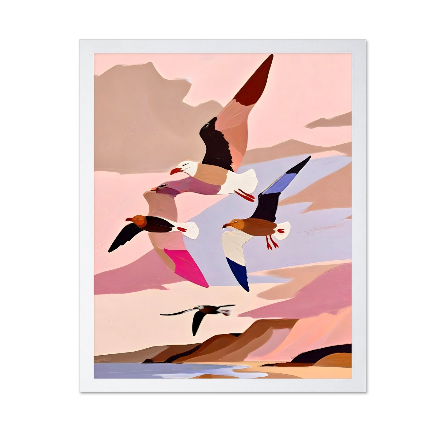 Coastal Birds Flight
