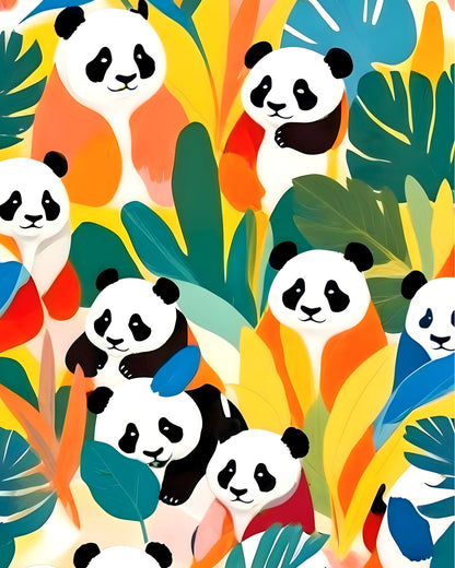 Colorful Panda Pattern