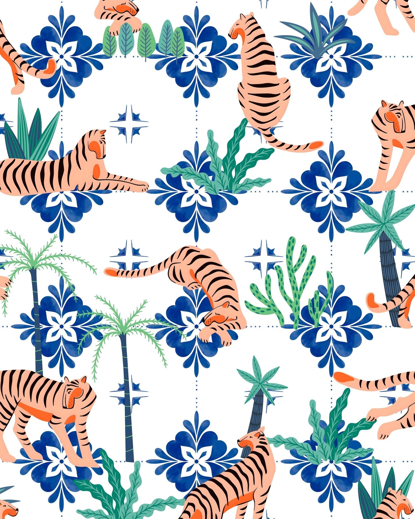 Tiger Tile Pattern