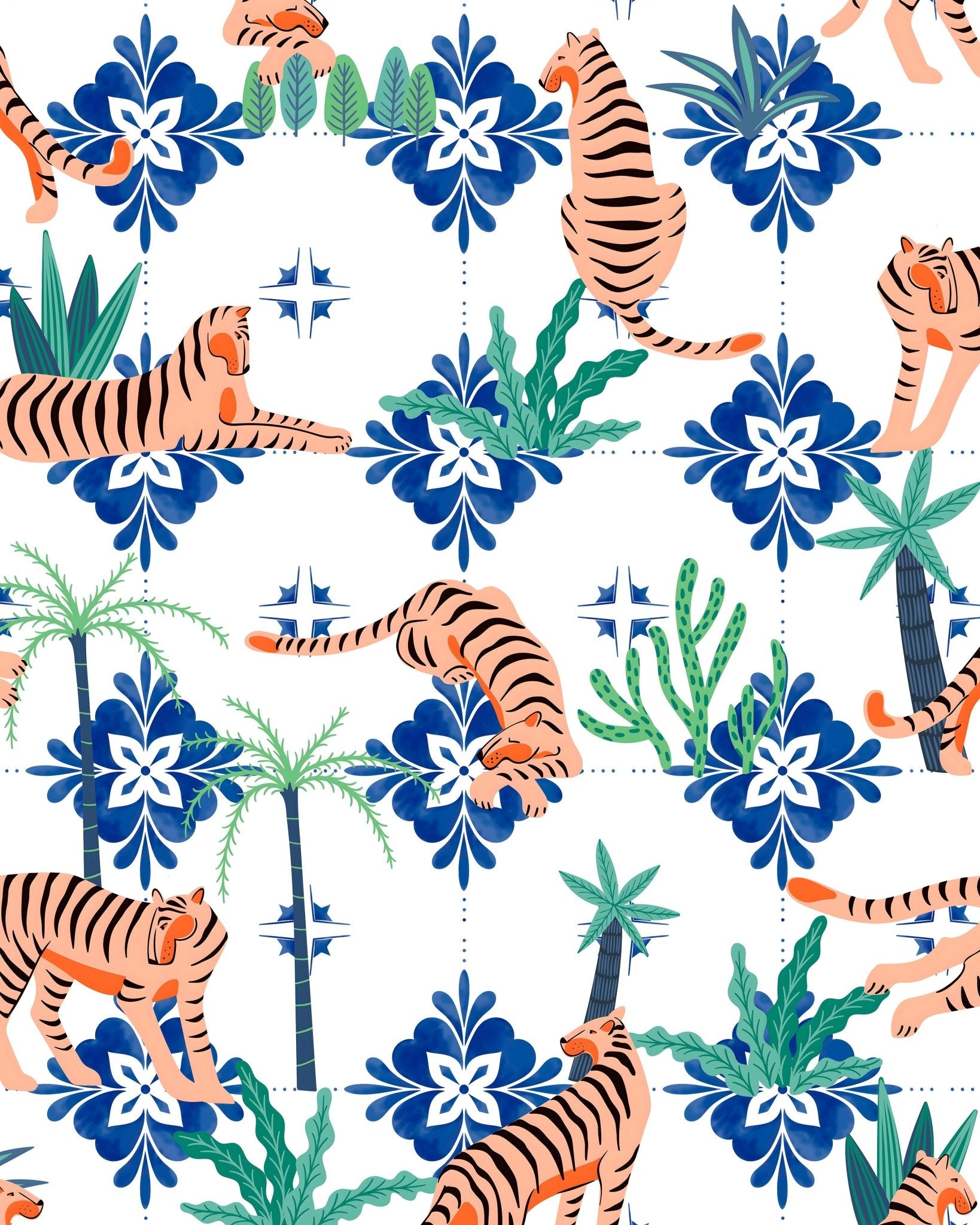 Tiger Tile Pattern
