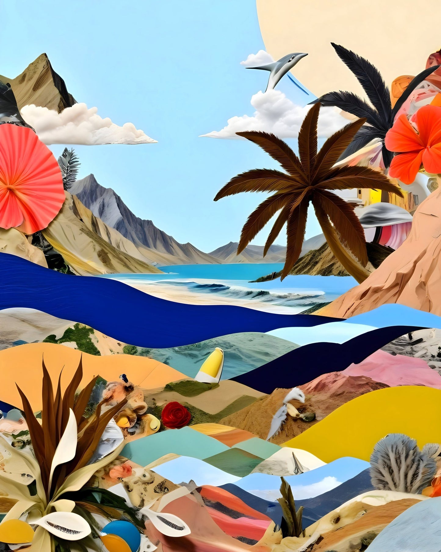 Surreal Coastal Collage