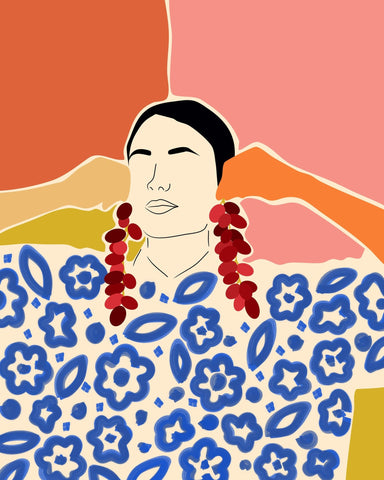 Floral Pattern Woman