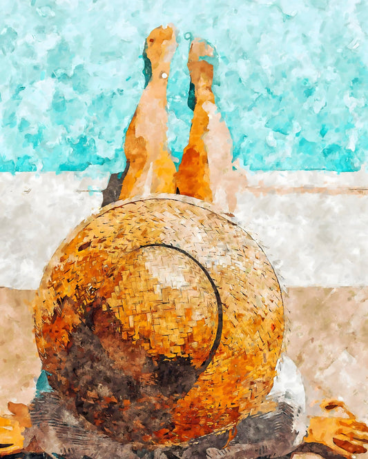 Beach Sunhat Relaxation