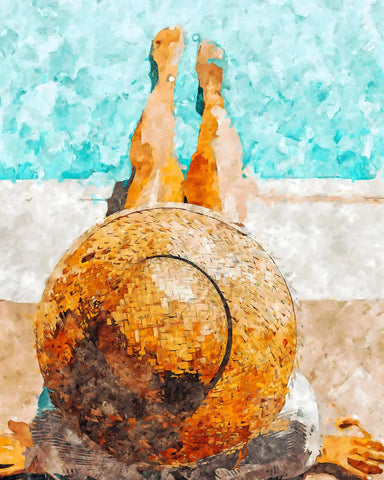 Beach Sunhat Relaxation