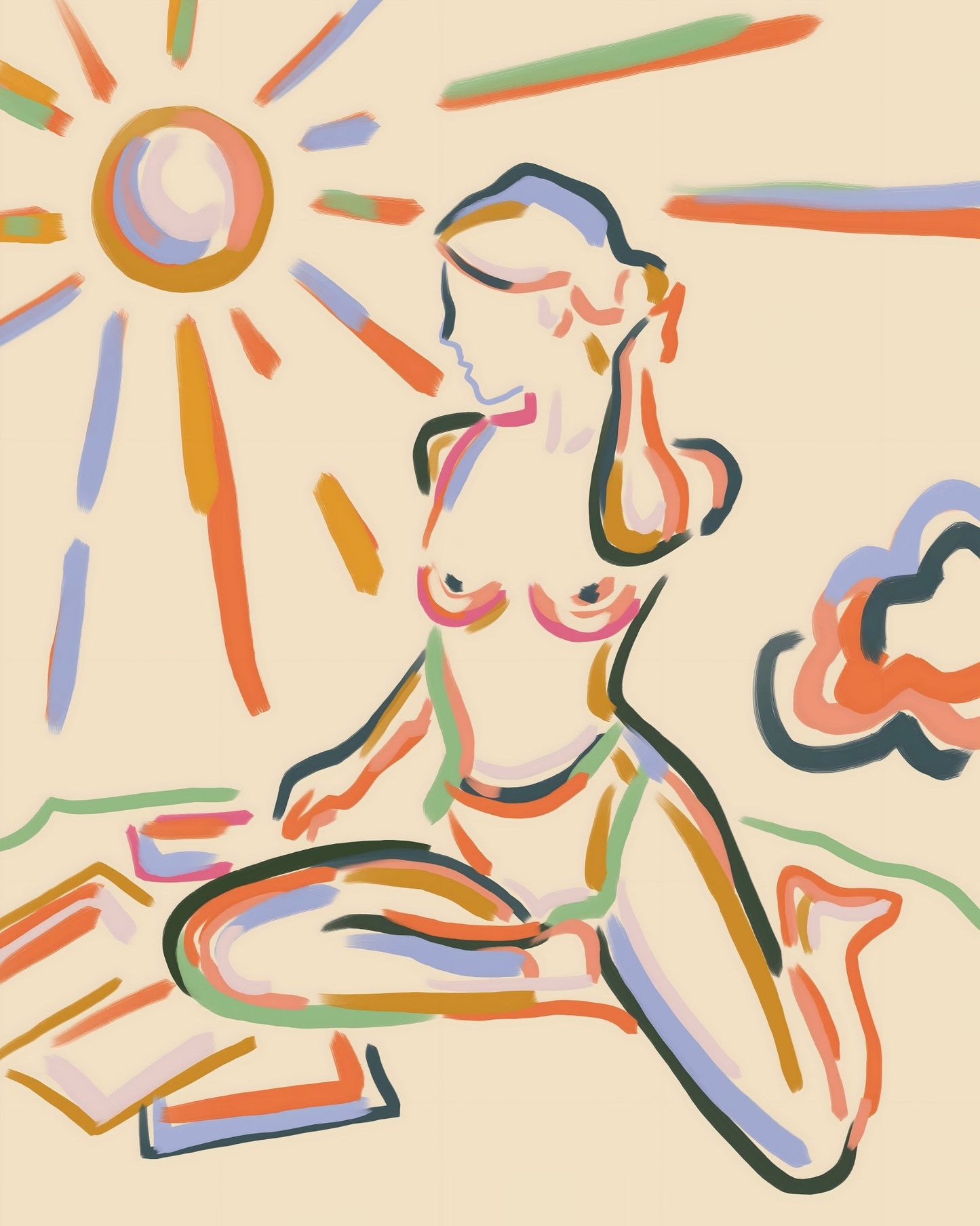 Sunlit Figure Sketch
