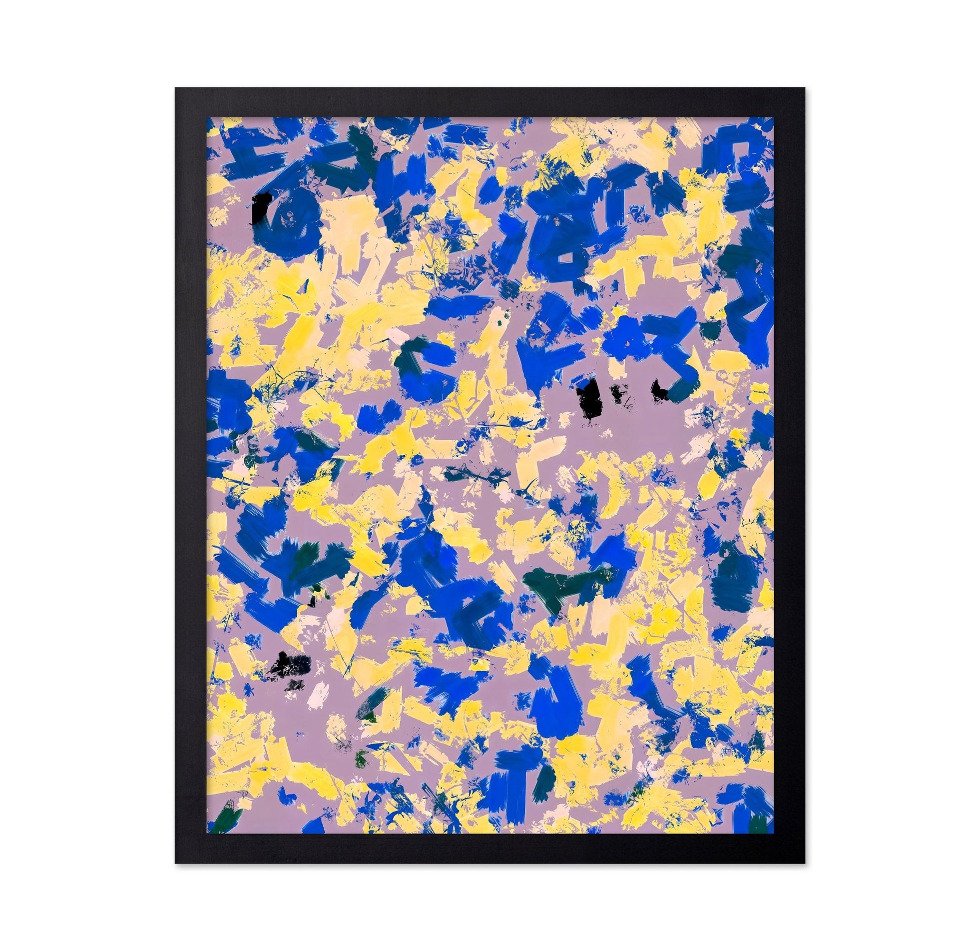 Blue Yellow Brush Burst