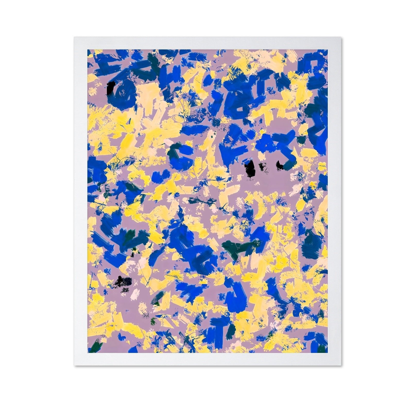 Blue Yellow Brush Burst