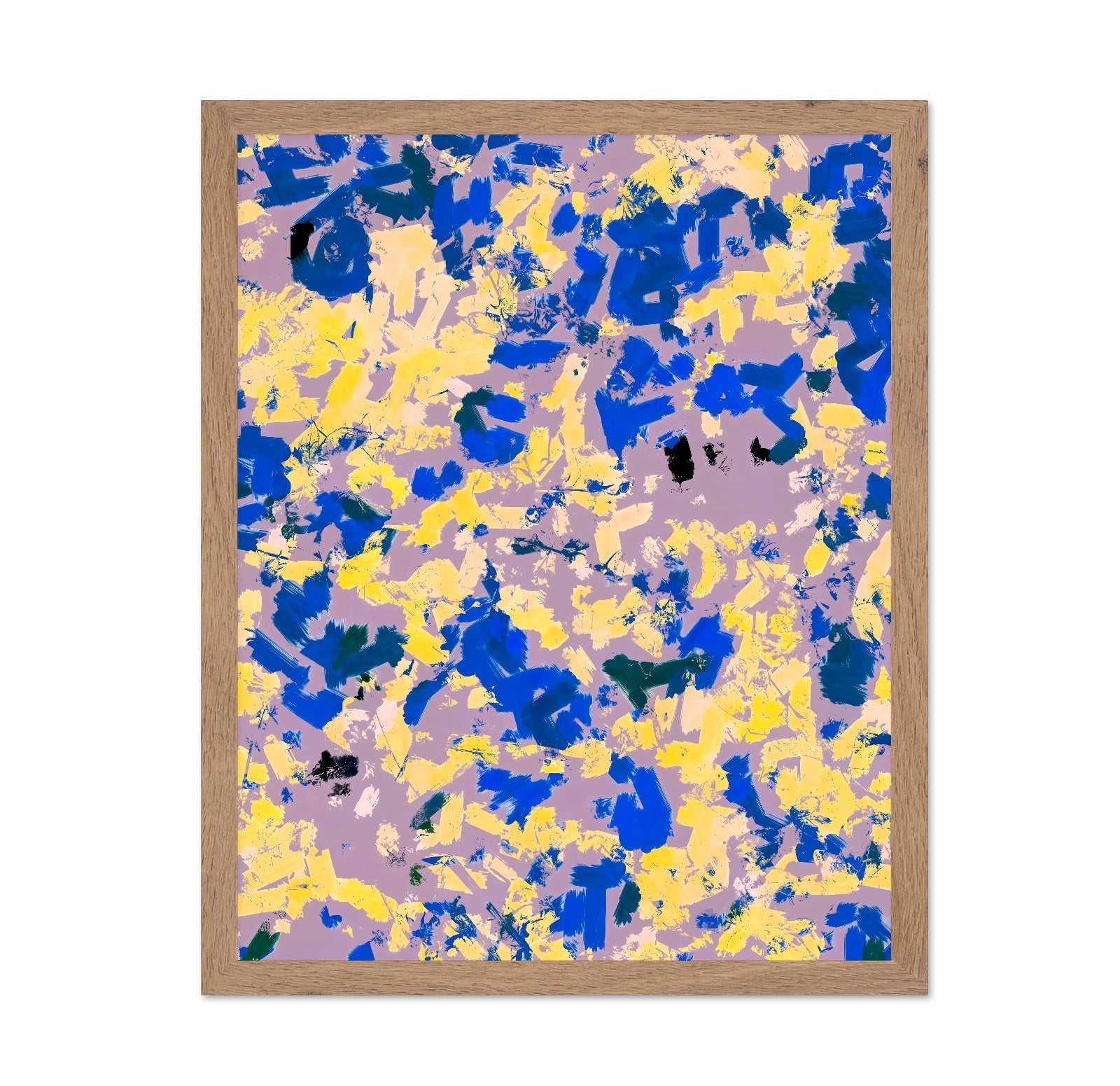 Blue Yellow Brush Burst