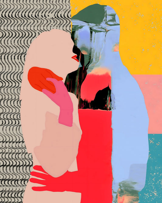 Abstract Lovers Embrace
