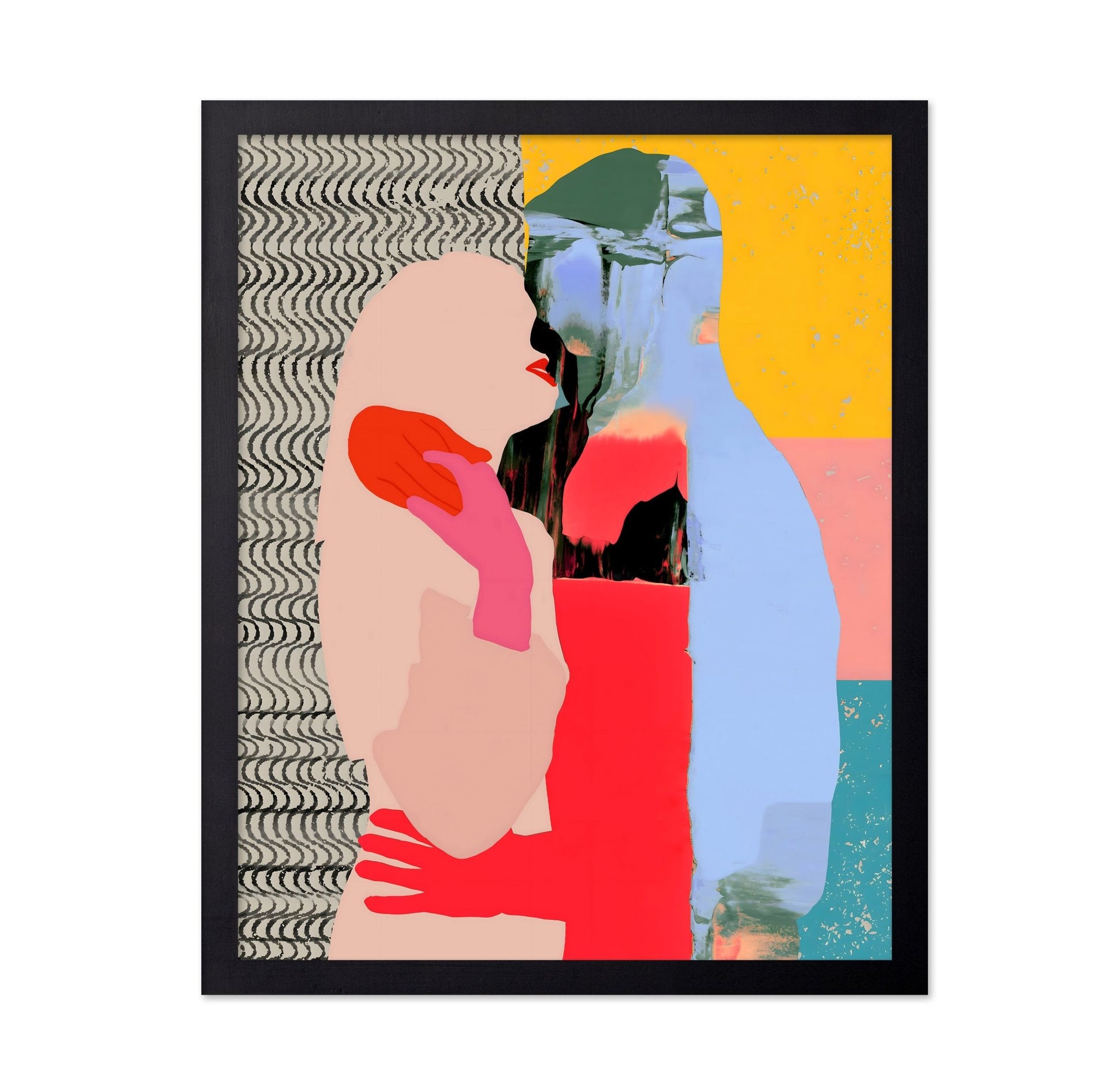 Abstract Lovers Embrace