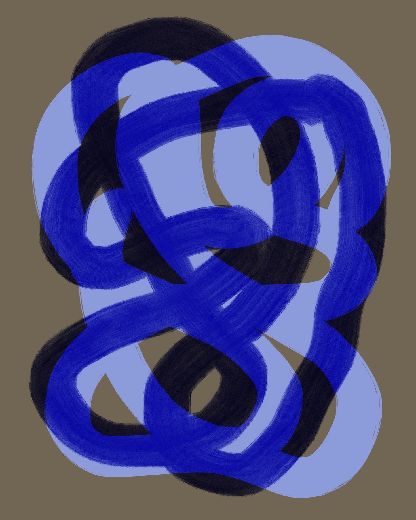 Blue Abstract Flow No2