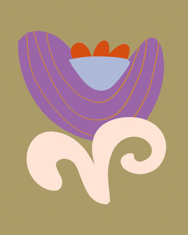 Abstract Floral Curve