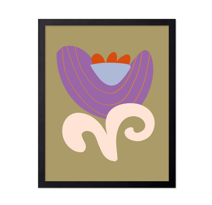 Abstract Floral Curve