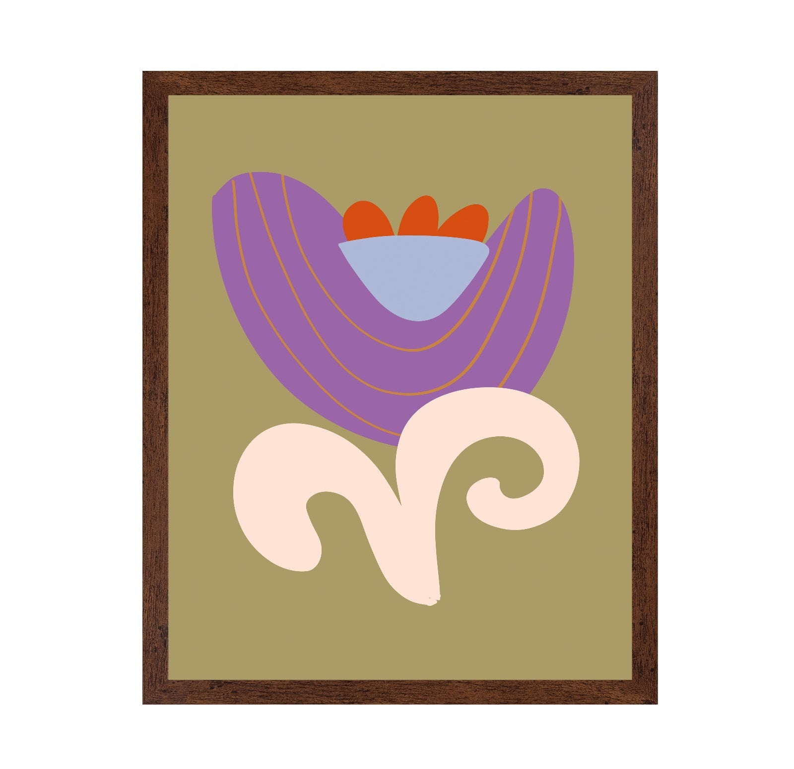 Abstract Floral Curve