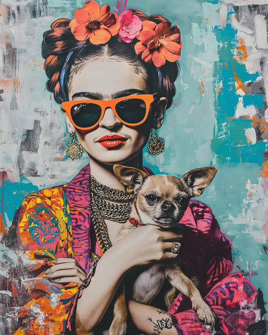 Chic Girl With Chihuahua