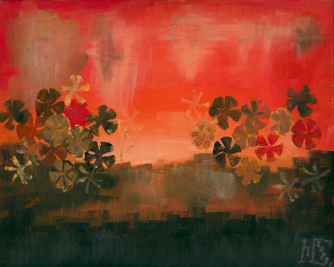 Sunset Floral Horizon