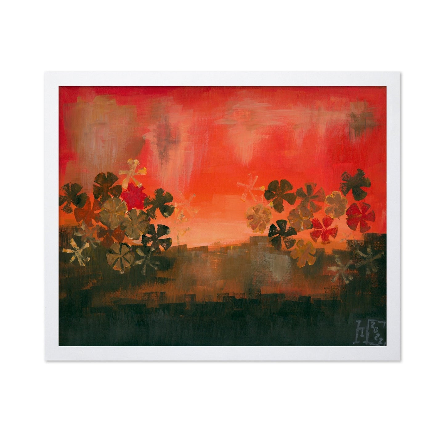 Sunset Floral Horizon