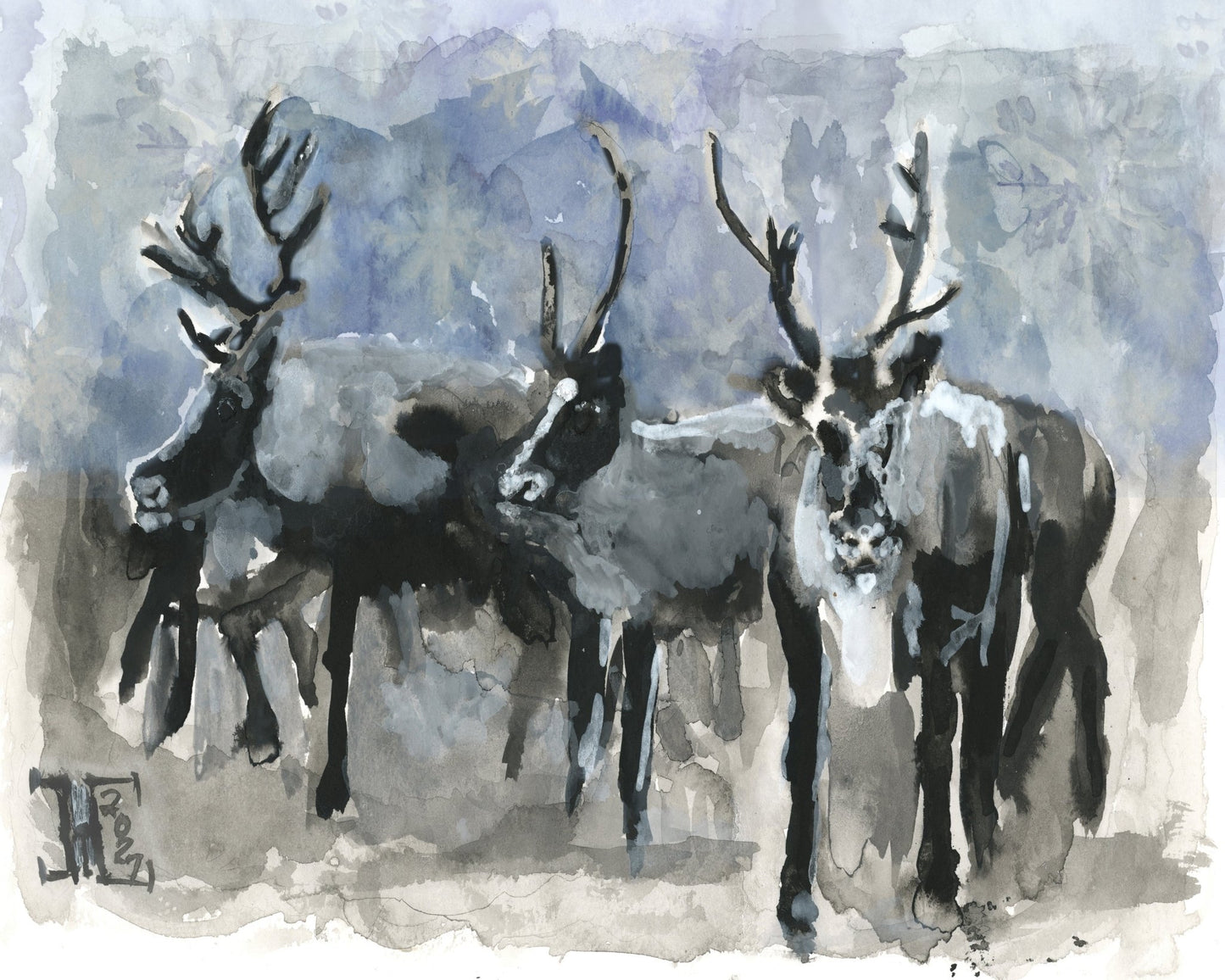 Arctic Reindeer Trio