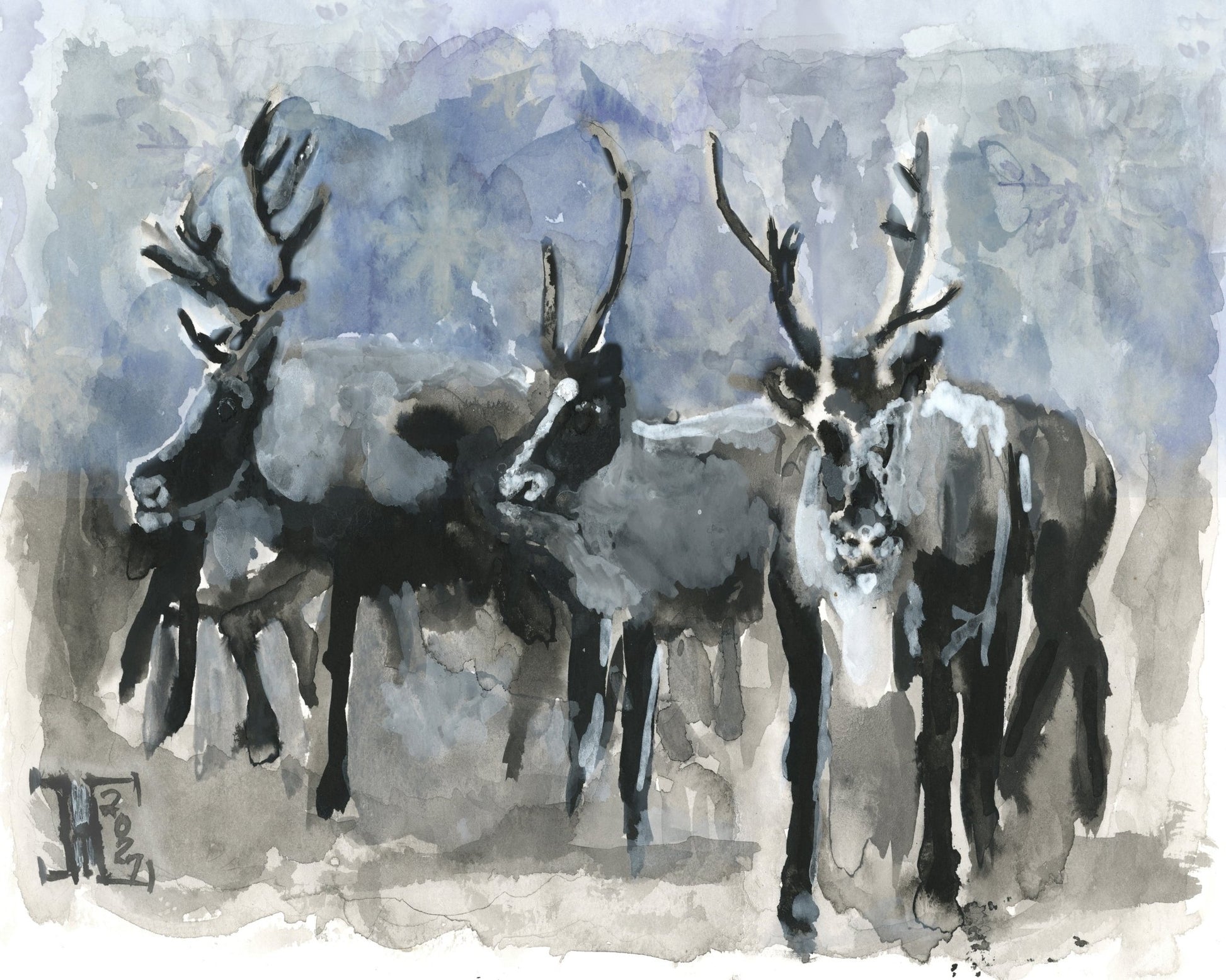 Arctic Reindeer Trio
