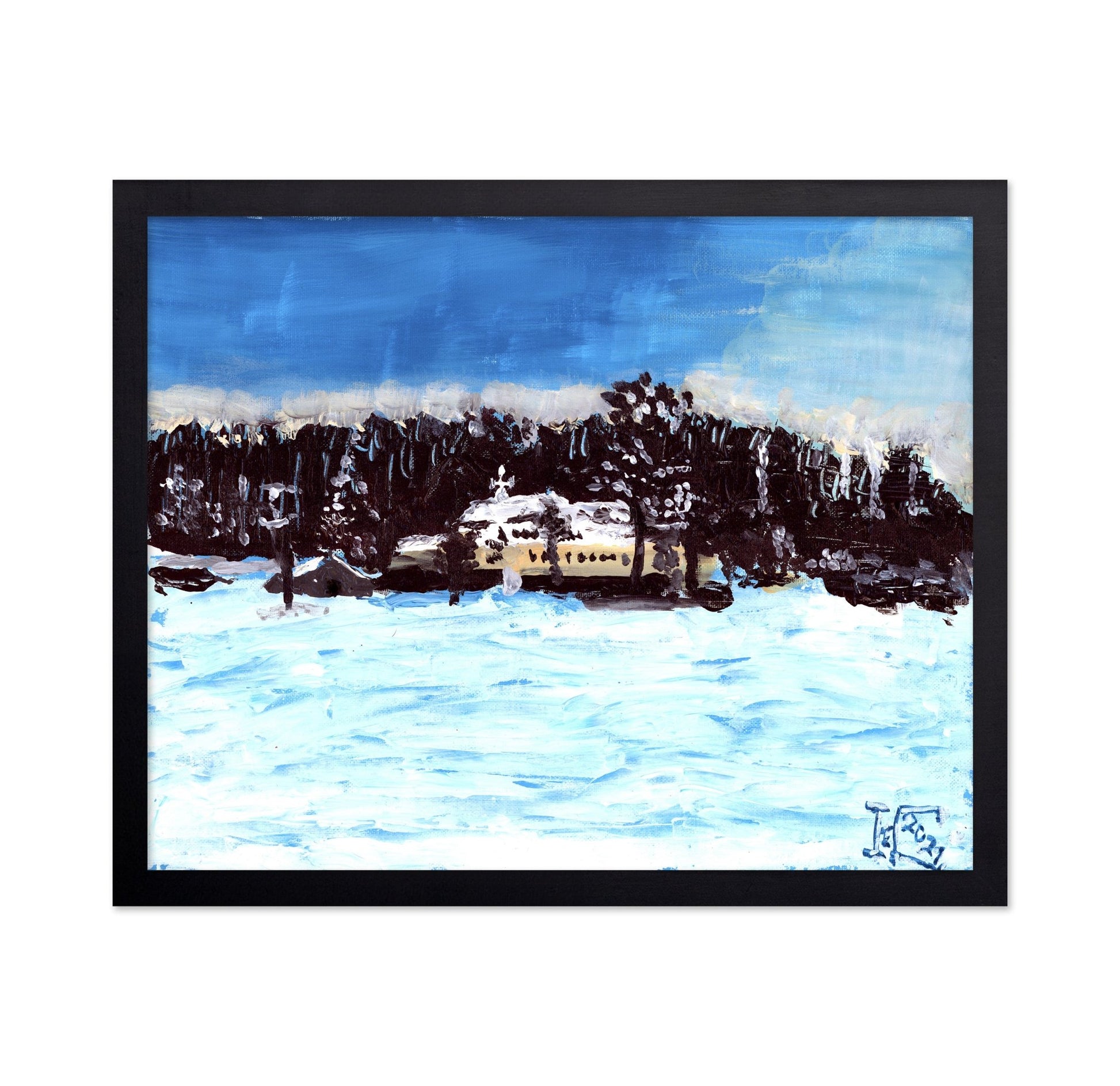 Winter Cabin Snowfield