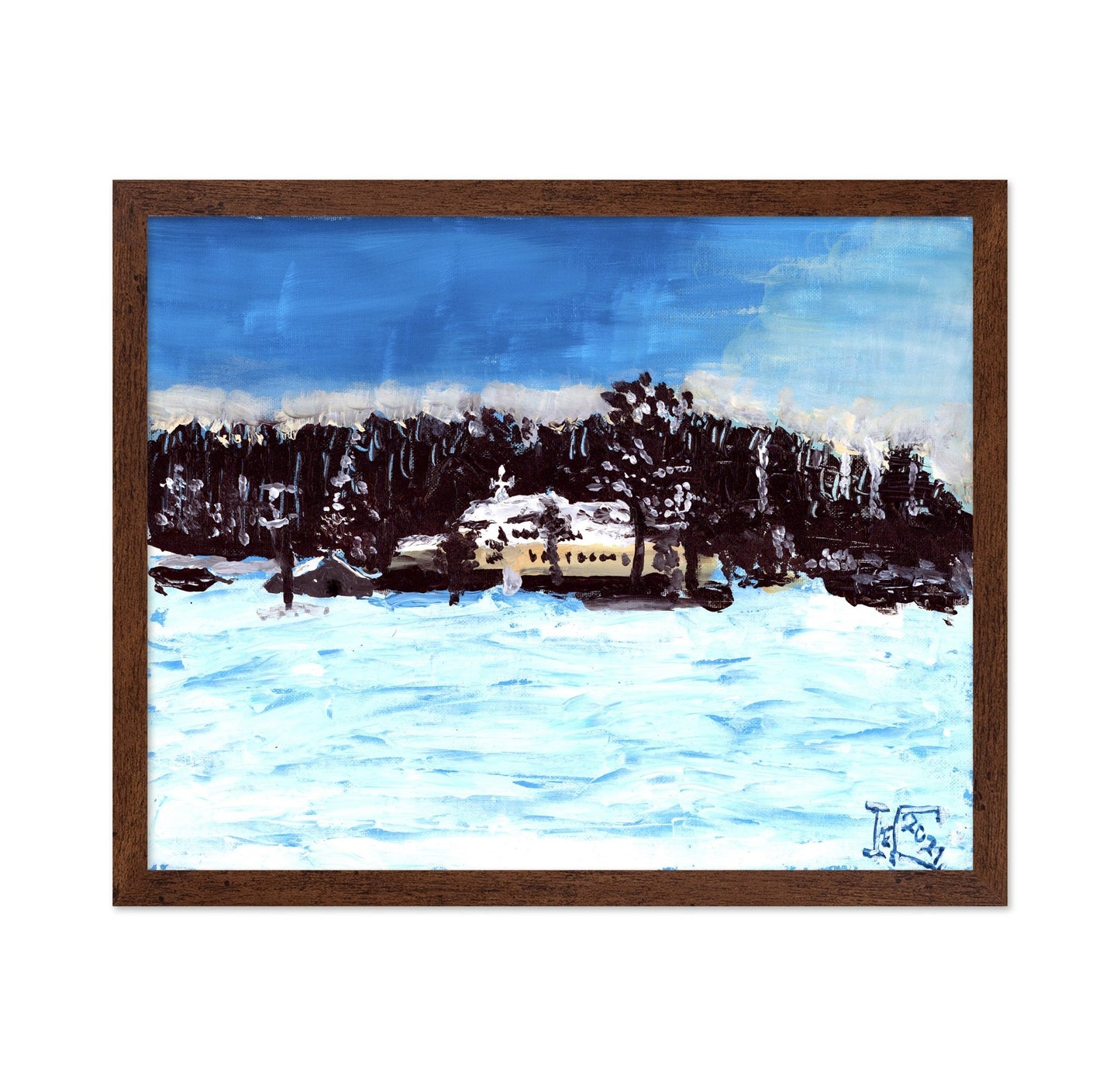 Winter Cabin Snowfield