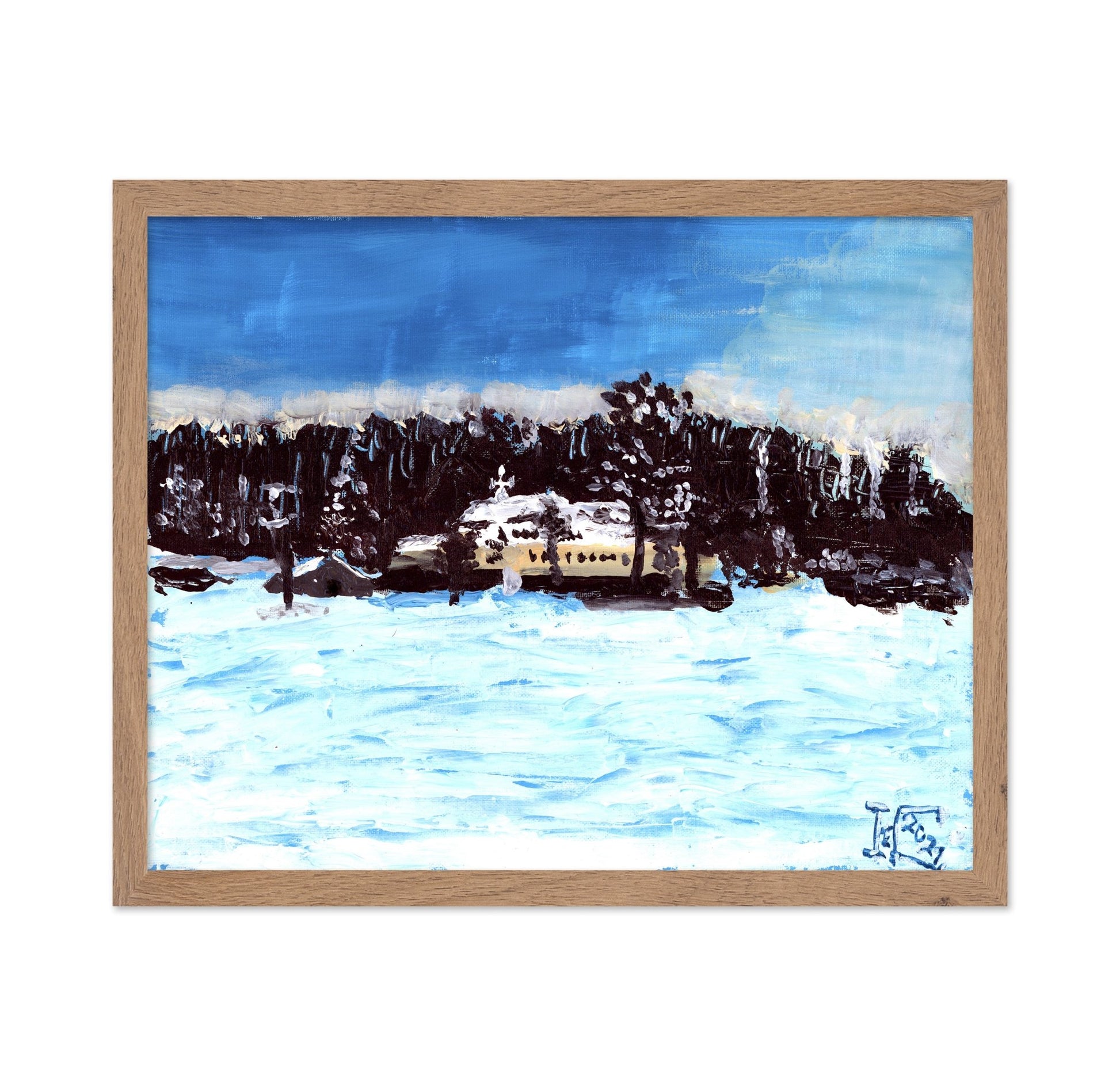 Winter Cabin Snowfield