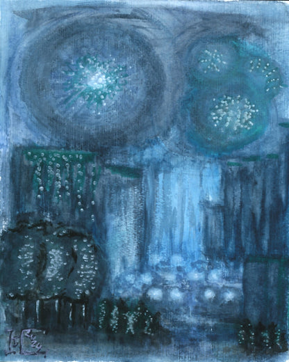 Blue Abstract Lights