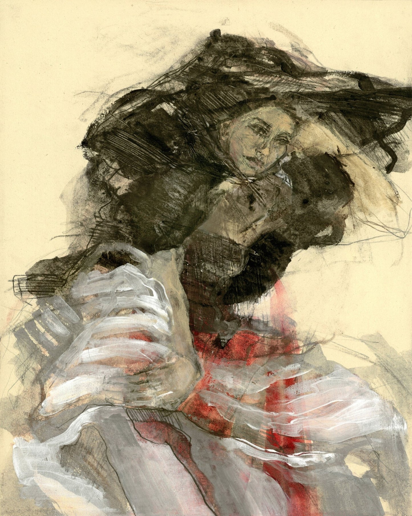 Dramatic Seated Woman