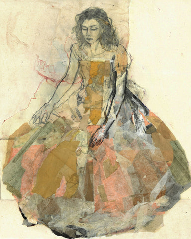Seated Collage Figure