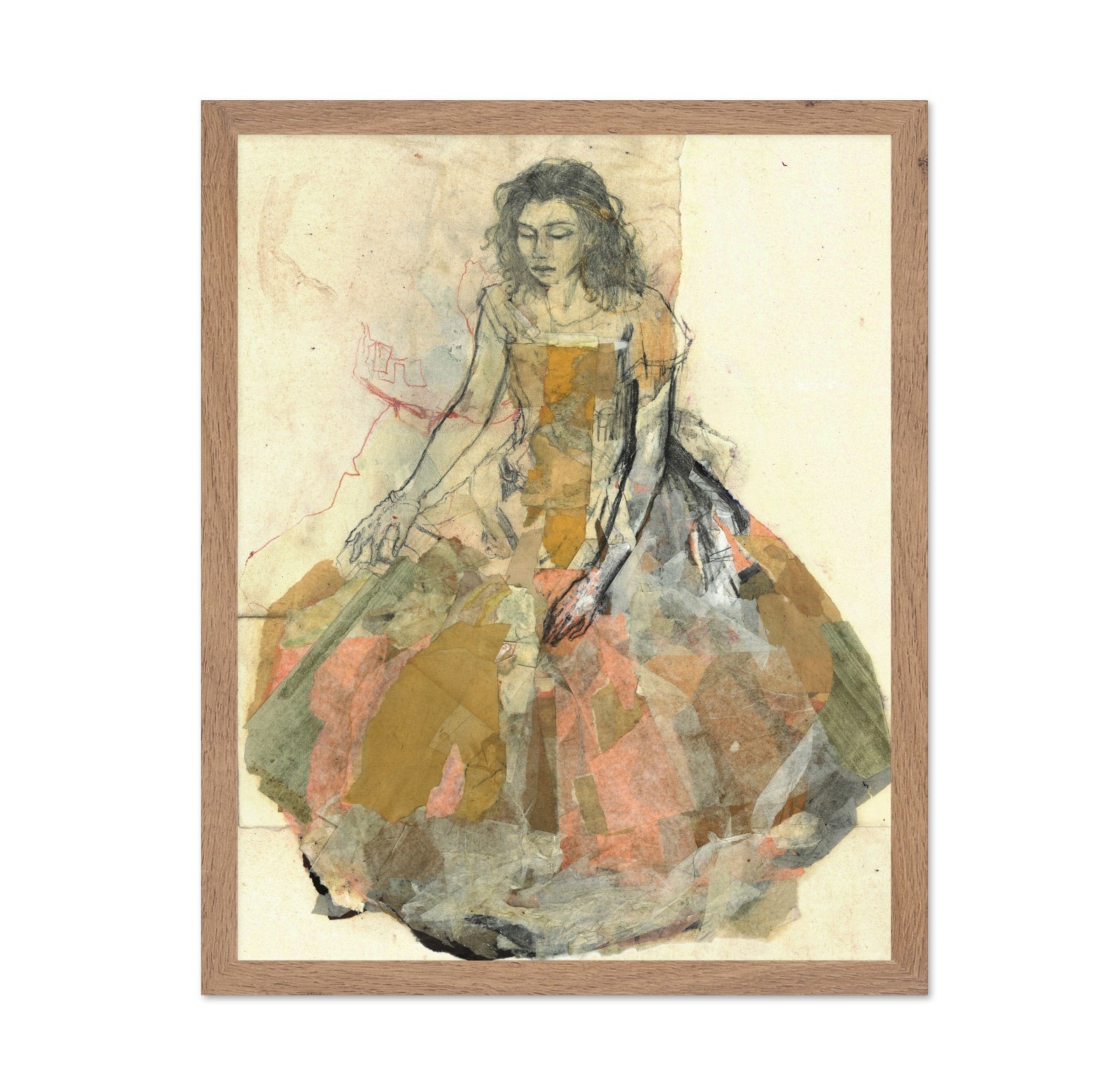Seated Collage Figure