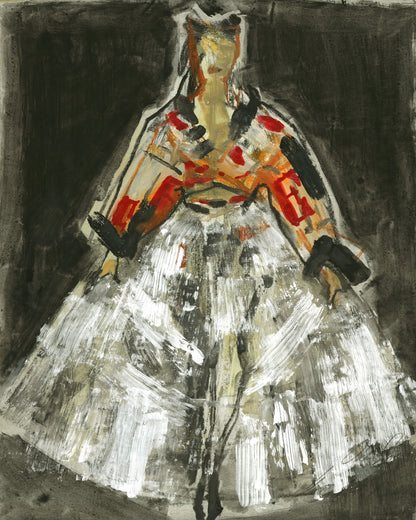 Abstract White Dress