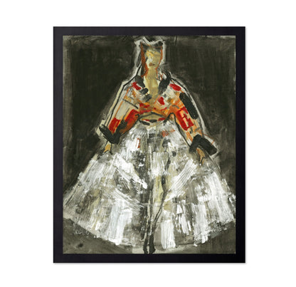 Abstract White Dress