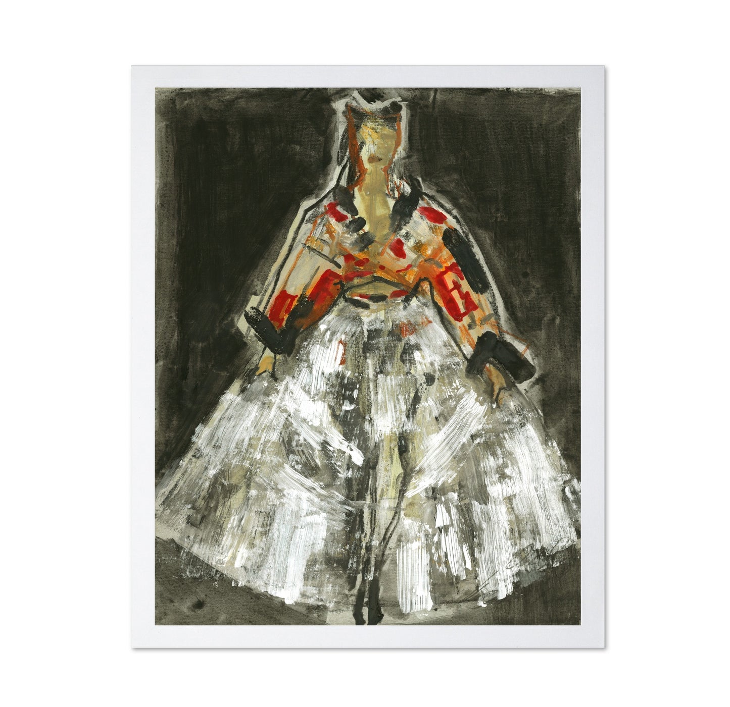 Abstract White Dress