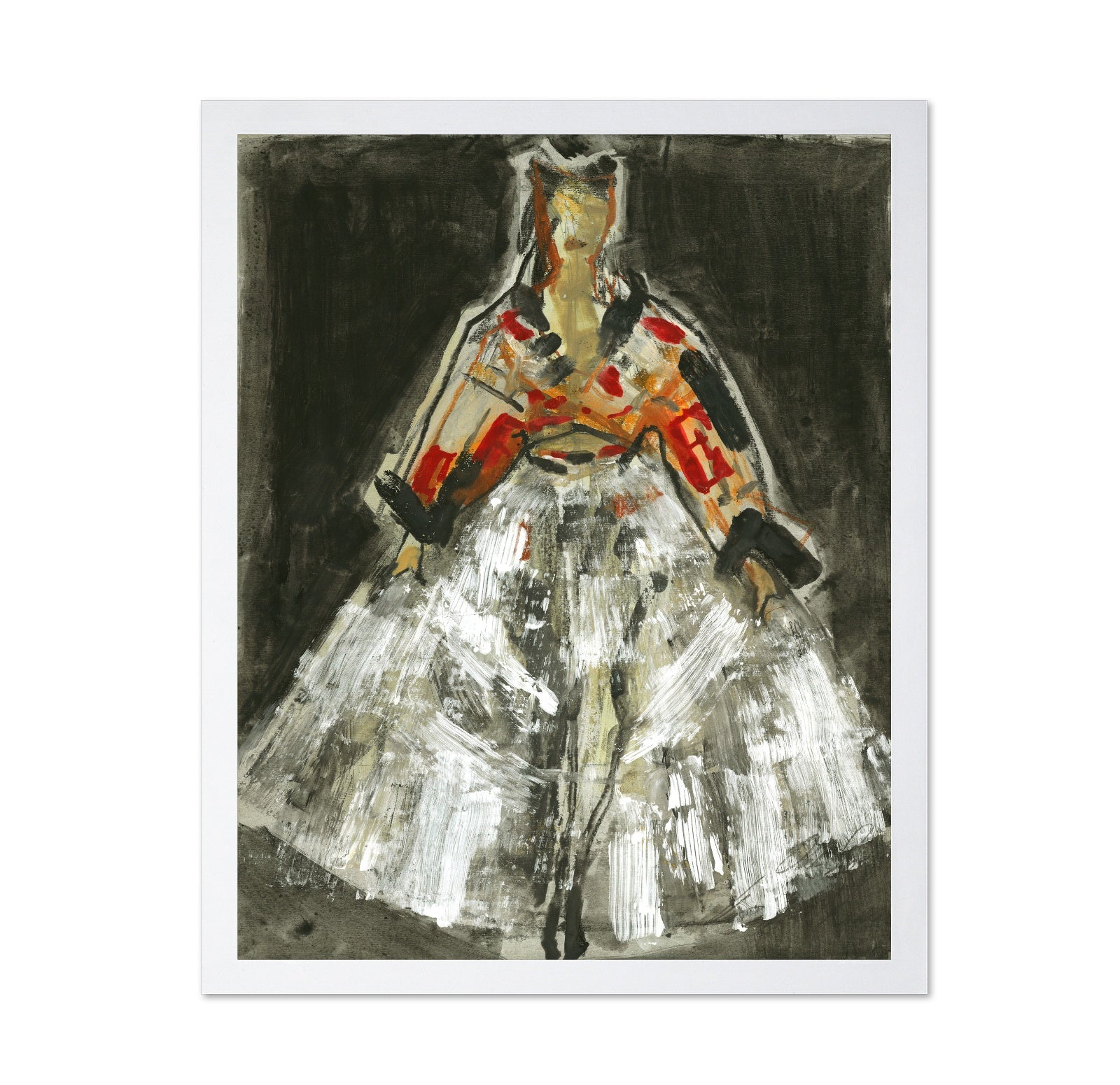 Abstract White Dress