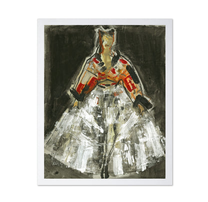 Abstract White Dress