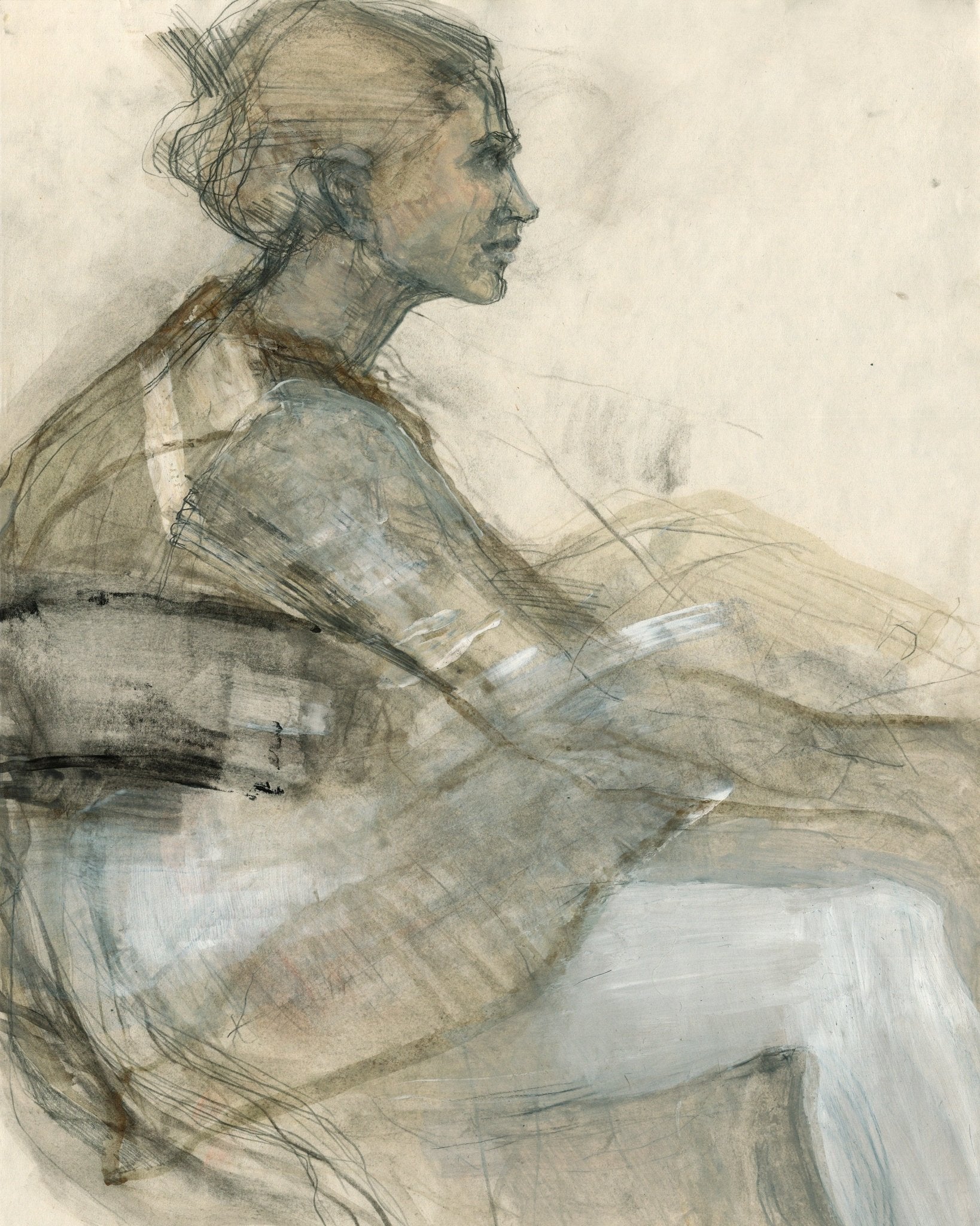 Seated Figure Sketch Study