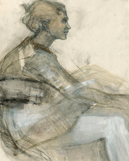 Seated Figure Sketch Study